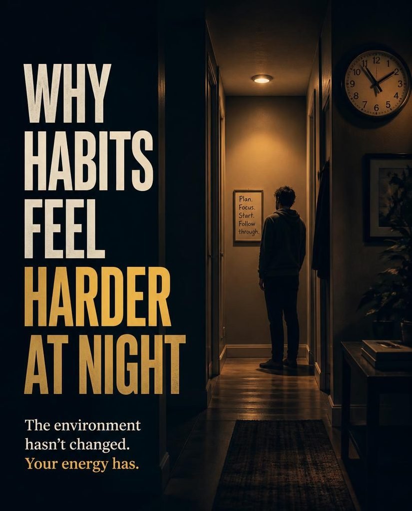 Why habits feel harder at night - how decision fatigue and environment shape behavior