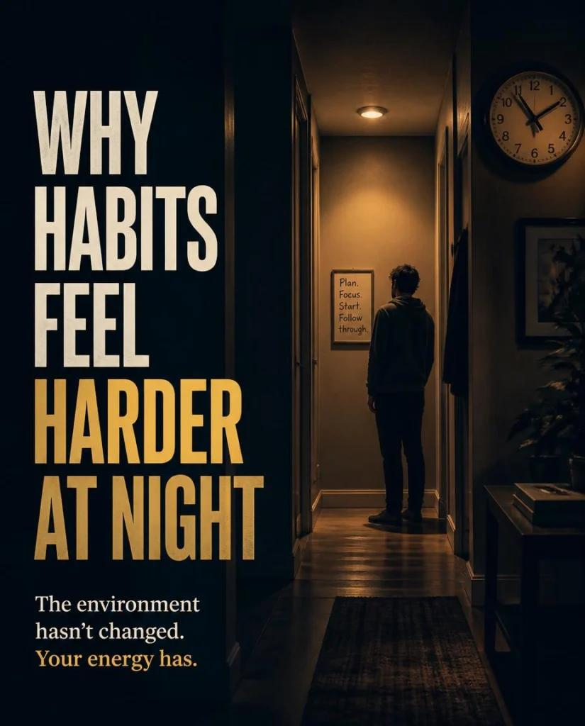 Why habits feel harder at night - how decision fatigue and environment shape behavior