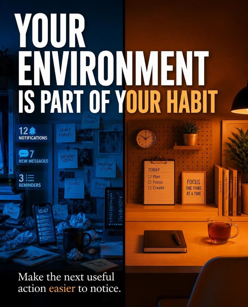 Your environment is part of your habit - how cues shape behavior and how to design for change.