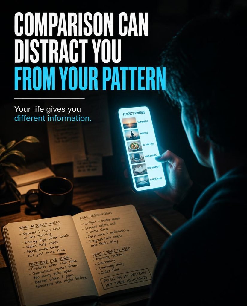 Comparison can distract you from your own pattern - focus on what works for you