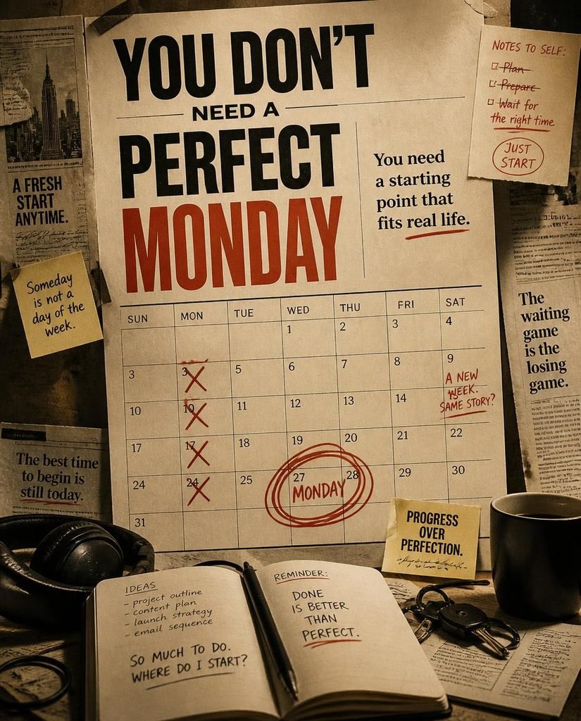 You don't need a perfect Monday - real change happens inside real life.