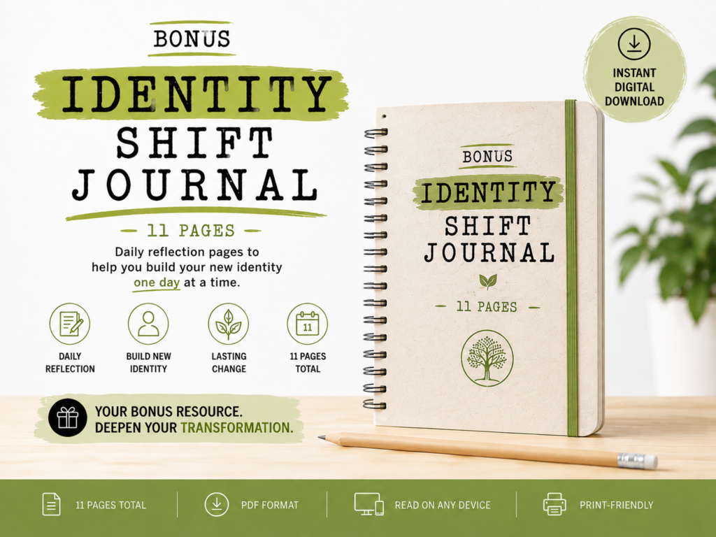 30-Day Identity Shift Journal cover, daily practice guide