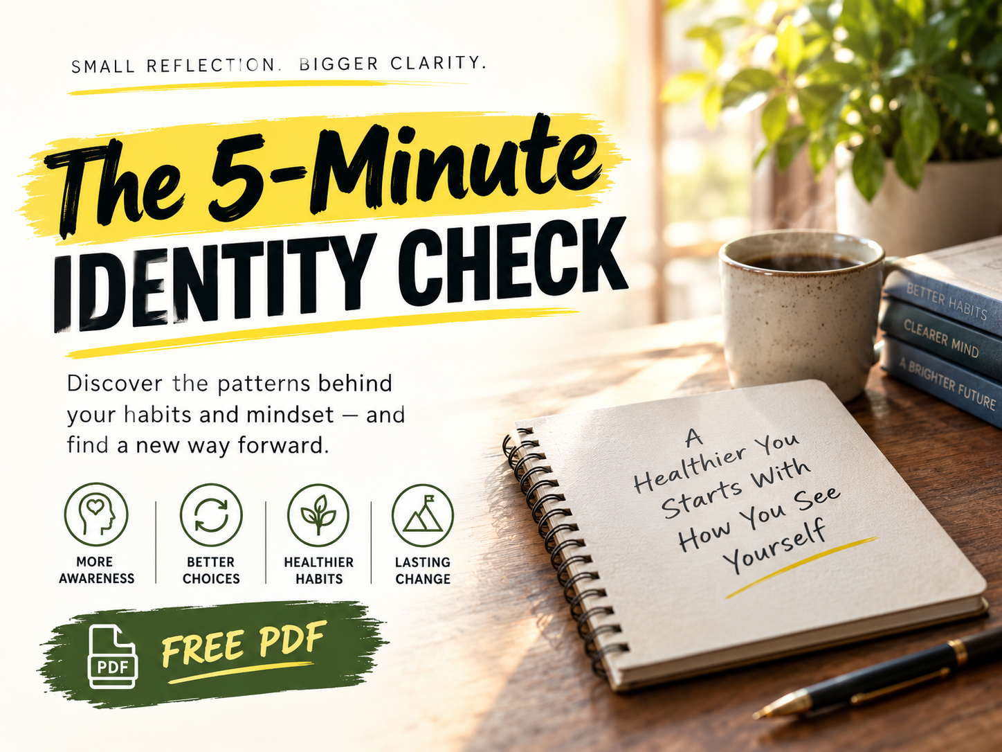 The 5-Minute Identity Check - free PDF reflection guide from The End of Dieting